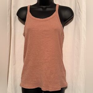 Madewell Whisper Cotton Scoopneck Tank Top Mauve Women's Sz M